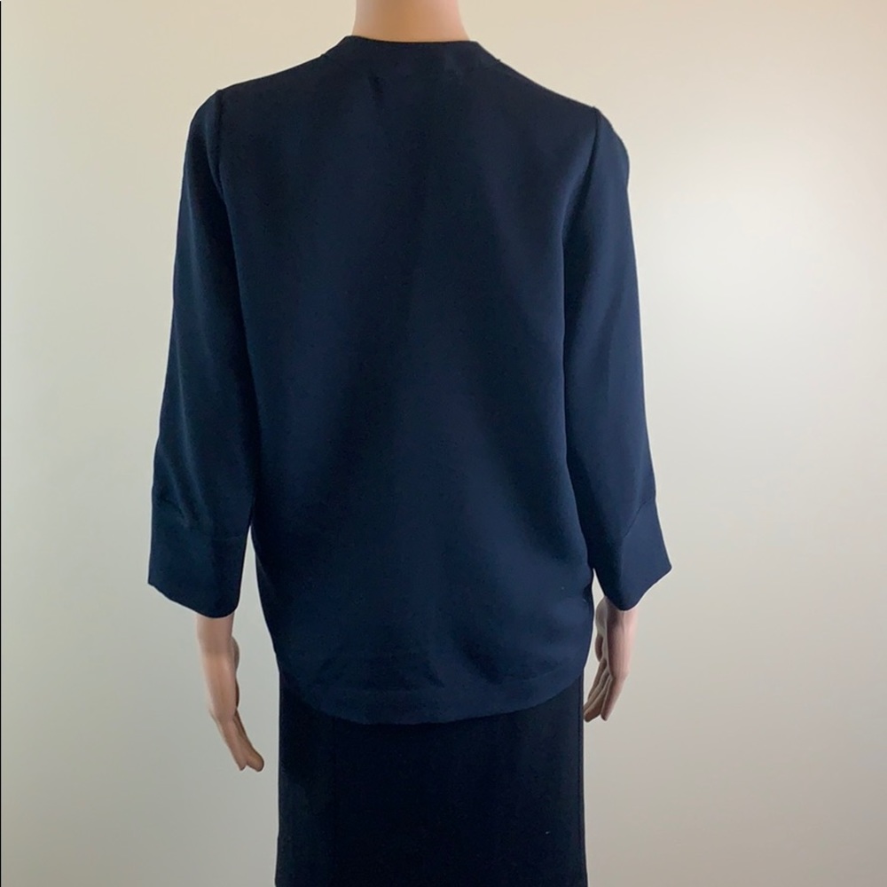IRO navy Ali’s lace-up blouse Sz34/US 2 - Picture 7 of 8